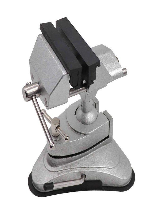 MUDUOBAN Mini Vacuum Base Vise Portable with 360°Swiveling Head and Powerful Suction Multi-Angle Pivoting Small Vice - Image 1