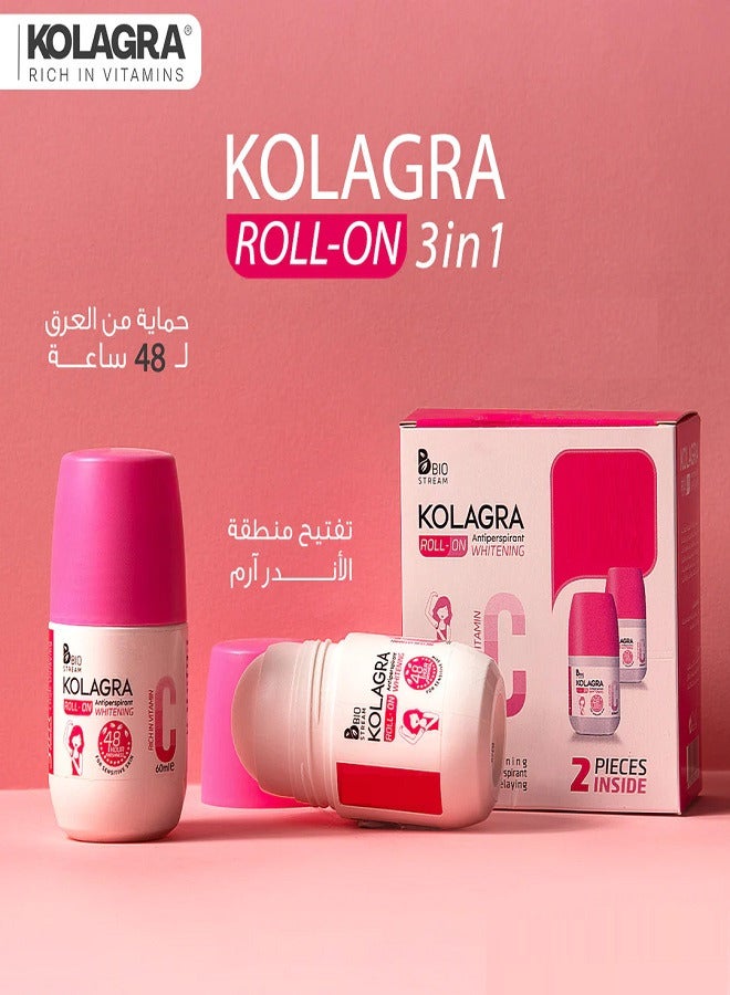 KOLAGRA Whitening Roll on 2*1 Pack 1+1 Cotton Candy - Image 3
