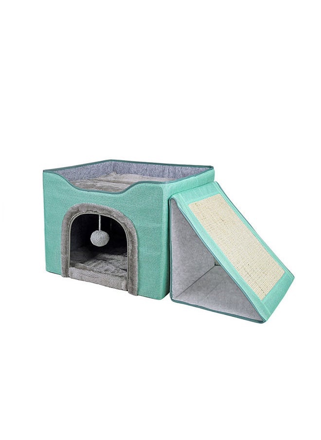 Foldable House For Indoor Cats Cyan Two-pieces - pzsku/Z49E22467344670879EEBZ/45/_/1687315094/e63ab522-4f4f-49e1-a7f0-8d5bb03d40be