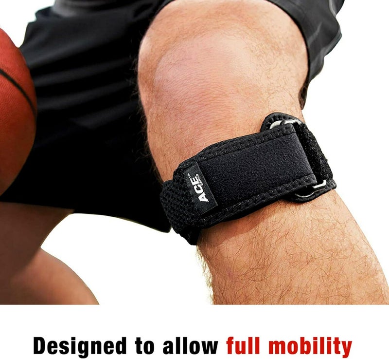 ACE Brand Adjustable Knee Strap with Gel Pad for Targeted Pressure - Black - Image 5