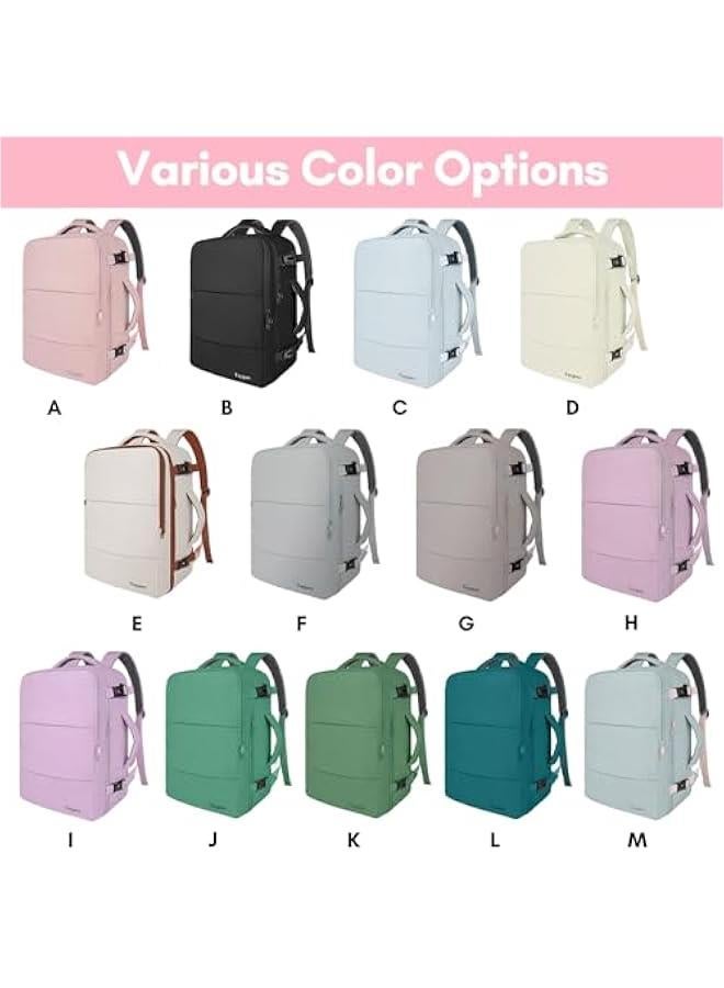 Arabest Travel Backpack for Women, Carry On Backpack with USB Charging Port & Shoe Pouch, TSA 15.6inch Laptop Mochila Flight Approved, Nurse Bag Casual Daypack for Weekender Business Hiking, Pink  - Image 2