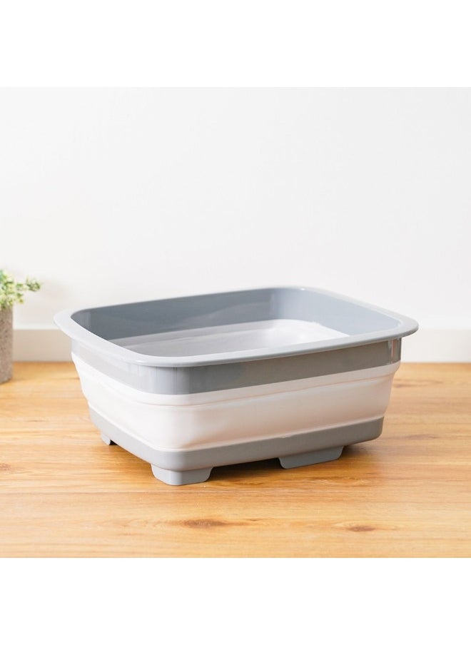DANUBE HOME Danube Home Qlux Collapsible Tub With Stopper 37X31.5X5.4Cm | Thermoplastic Elastomer Tub | Dish Drainer For Kitchen Sink Home Dining - Grey  - Image 3