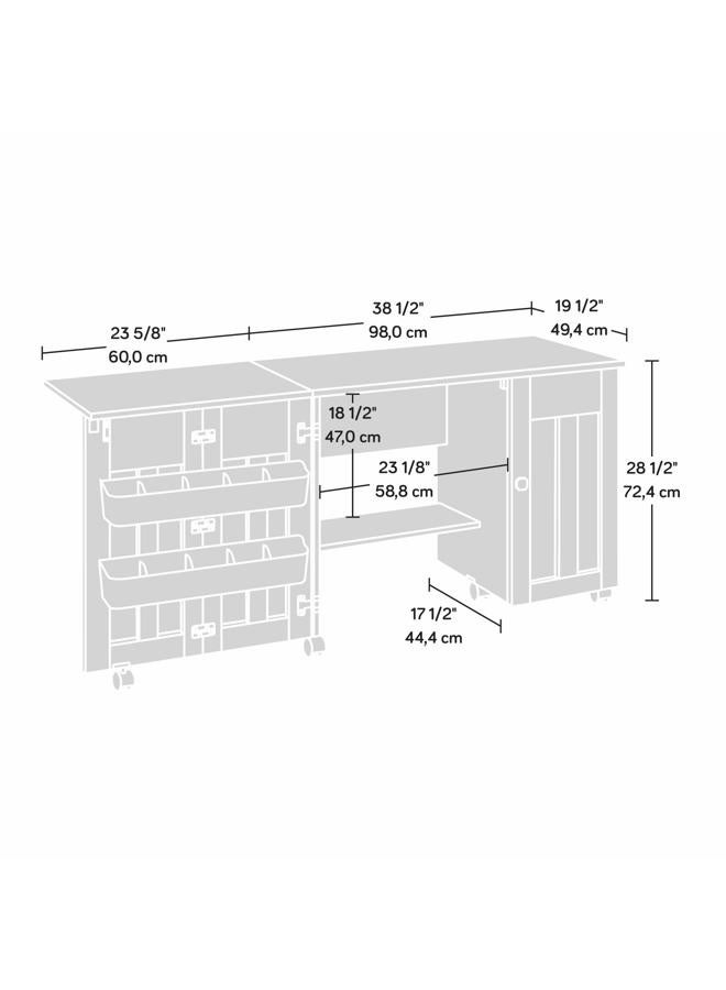 SAUDER Miscellaneous Storage Sewing/Craft Cart/Pantry cabinets, Vintage Oak finish - Image 5