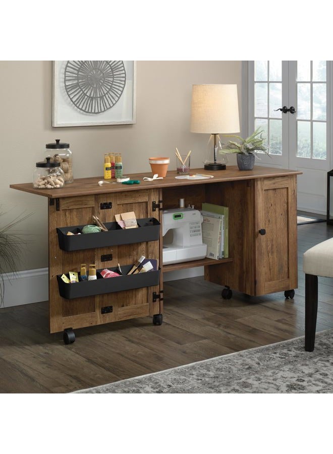 SAUDER Miscellaneous Storage Sewing/Craft Cart/Pantry cabinets, Vintage Oak finish - Image 3
