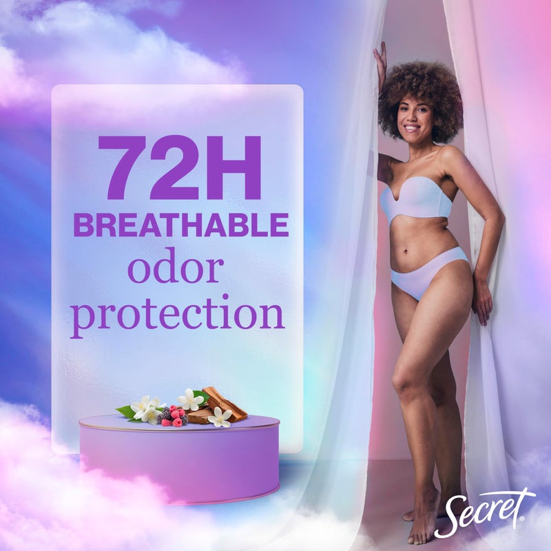 Secret Fresh Antiperspirant Deodorant for Women, 72hr Breathable Sweat & Odor Protection, Instant Freshness & Gentle, PH Balancing Minerals, Clear Gel, Refreshing Berry Scent, 2.6 oz (Pack of 2) - Image 3