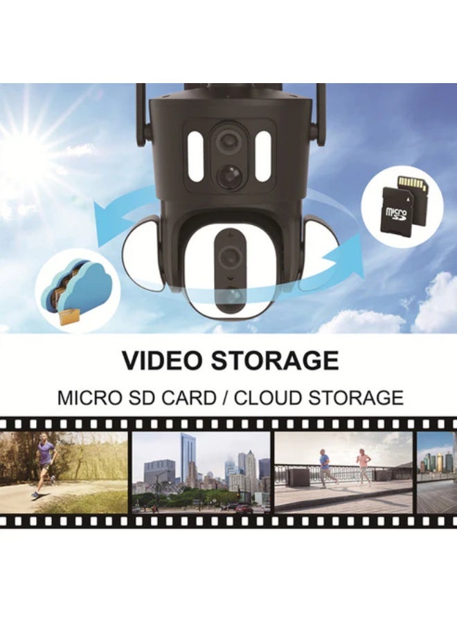 كروني كاميرا كروني Rbx-Sd320 4g-4k-8mp Rbx-Sd320 واي فاي-4k-8mp تعمل بالطاقة الشمسية ذات الوصلة المزدوجة مع بطارية Pt مدمجة في البطارية الخارجية مع تتبع تلقائي للإنسان وكاميرا تعمل بالطاقة الشمسية ذات العدسة المزدوجة - Image 3