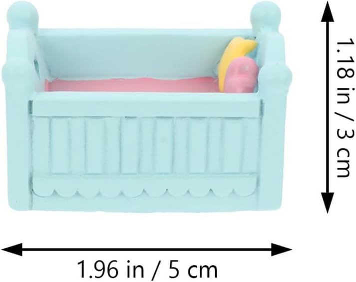 3pcs Resin Cake Adornments Creative Crib Stroller Ornament Birthday Cake Decoration Party Decor Home Desk Accessories - Image 2
