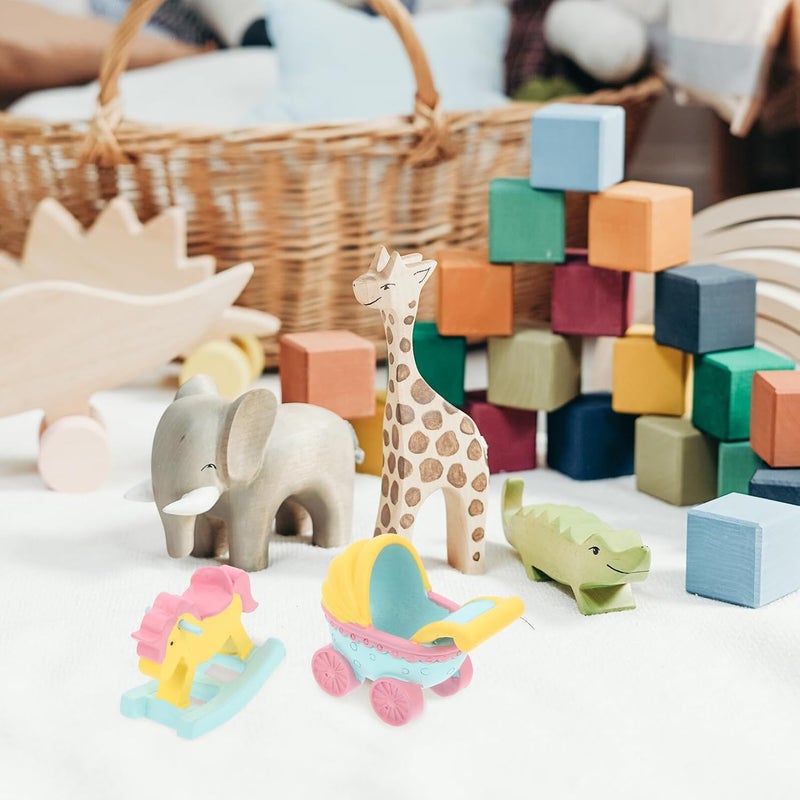 3pcs Resin Cake Adornments Creative Crib Stroller Ornament Birthday Cake Decoration Party Decor Home Desk Accessories - Image 5