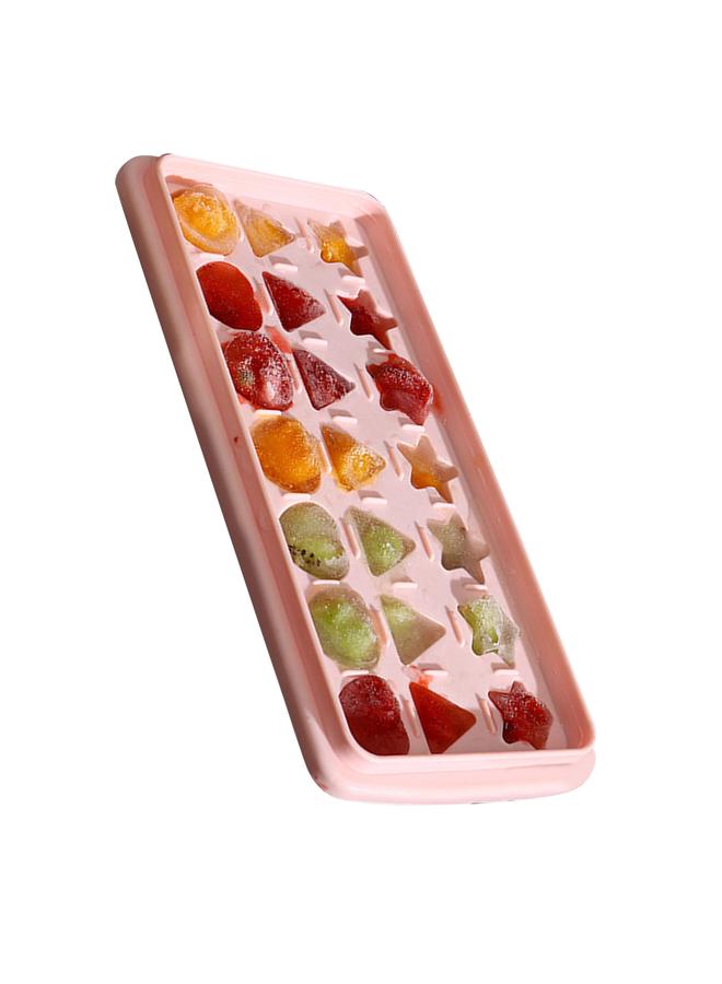 xozgdovg Homemade Ice Cube Molds Creative Shapes Ice Tray Plastic Ice Making Box for Home Light Pink  - Image 4