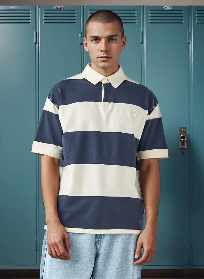 STARTER Starter Striped Polo T-shirt
