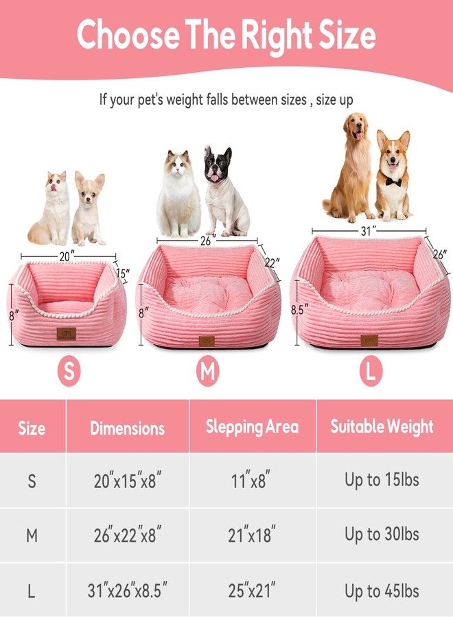 Zerbuger Orthopedic Dog Bed for Large Dogs,Dog Sofa Beds Supportive Foam Pet Couch Bed with Removable Washable Mat and Nonskid Bottom (Large, Pink) - Image 2
