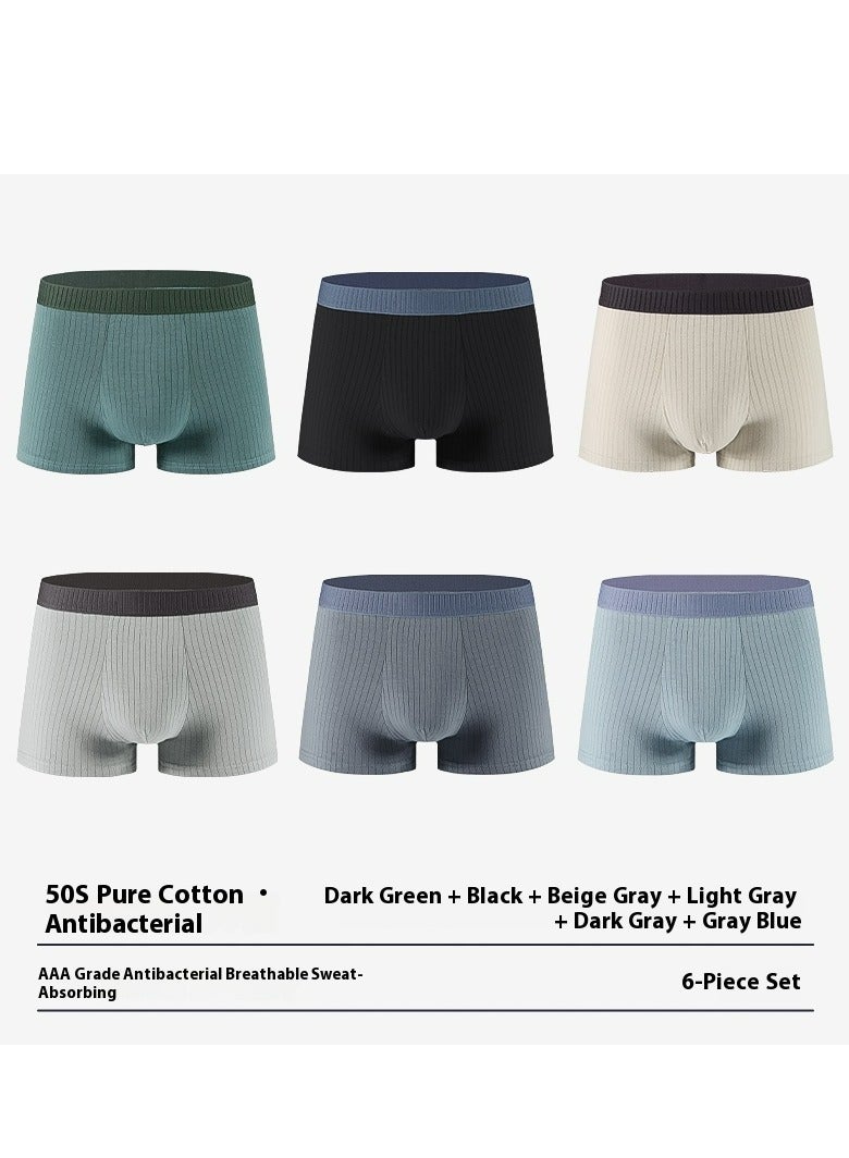 6 Pack Menâs Sort Boxer Briefs & Trunks,Breathable Stretch Cotton Moisture-Wicking Underwear,Modern Fit Low Rise  - Image 1