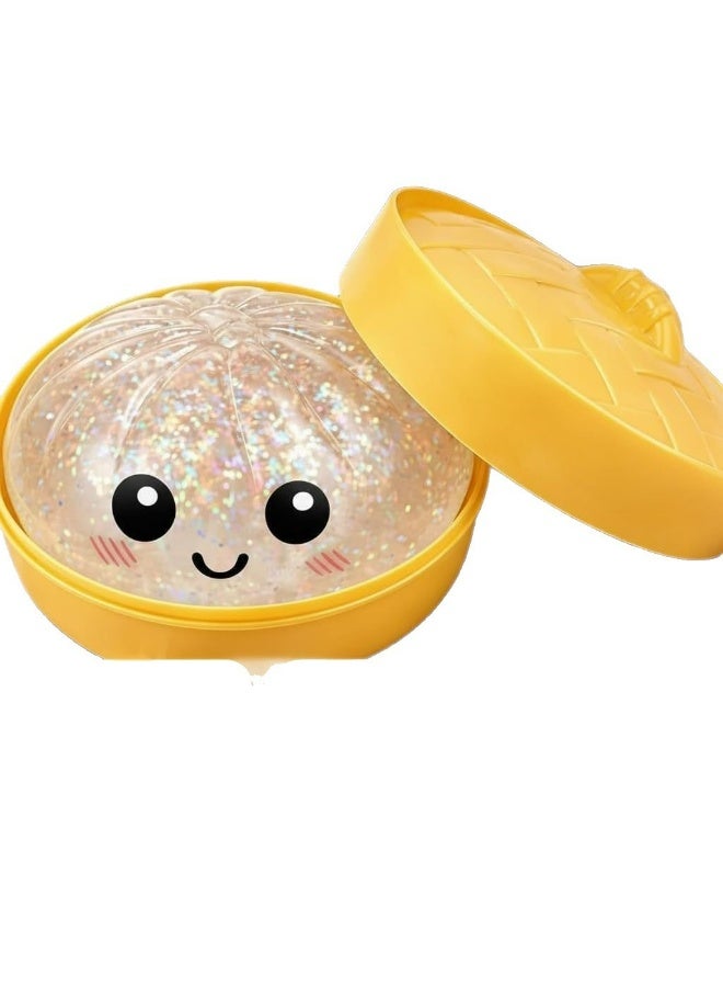 HaDoii Giant Glitter Dumpling Box, Mega Rainbow Dumpling Squishy, Stress Relief Squeeze for Adults, Anxiety Relief Fidget Toy for Office Desk, Relaxing Sensory Toy for Focus and Calm - Image 5