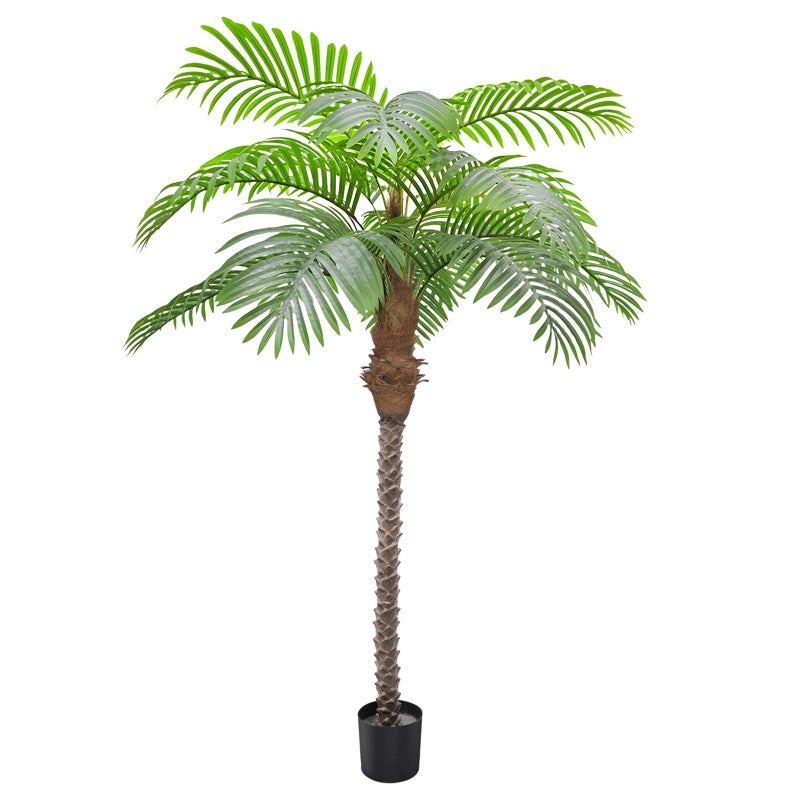 AnTing Artificial Palm Trees 65ft Tall Fake Tree for Outside 78in 12 Leaves Large Palm Trees for Patio Pool Home Office Decor Increased UV Protection1 Pack