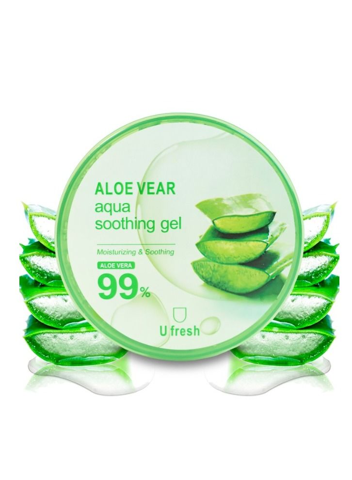 U fresh ALOE VERA Aqua Soothing Gel 99% Clear 300ml - Image 2