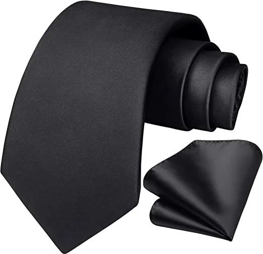 تيزجيلسين Men's Canvas Jeans Belt and Satin Tie Handkerchief Set