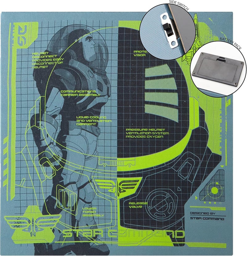 Idea Nuova Pixar Lightyear 4 Pack Square Canvas Wall Art Set, 11"x11" each - Image 3