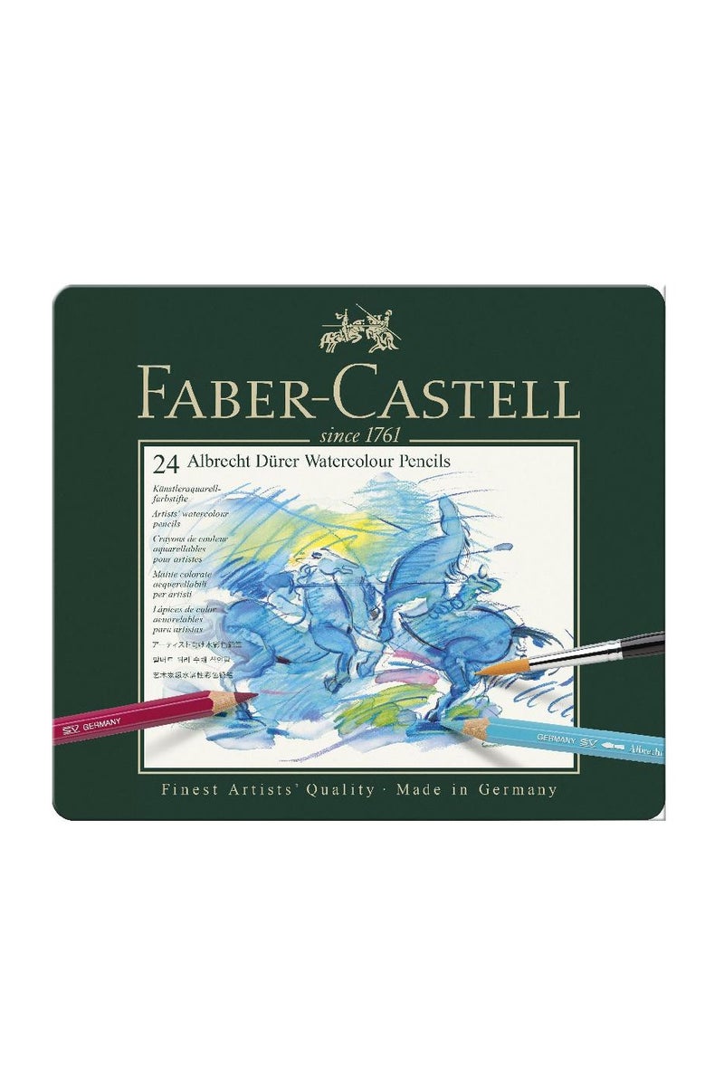 فابير كاستل مجموعة أقلام ألوان مائية من ألبريشت دورر ألوان متنوعة ٢٤ لونًا - Image 1