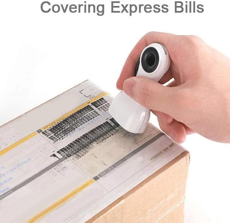 klarako Privacy Protection Parcel Opener, 2 in 1 Identity Prevention Stamp Package Cutter Protect Privacy Unboxing Correction Device Destroy Seal and Smear Package with 10ml Ink (2Set) - Image 2