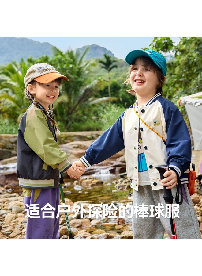 Doodle Home kids Baseball Jacket | Autumn Boys' Coat | Girls' Windproof Jacket | Baby Softshell Jacket | Trendy Outerwear - Image 5