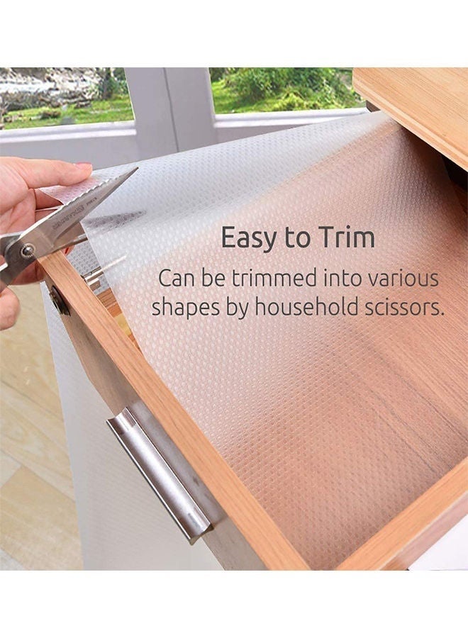 Arabest 2-Rolls Non-Adhesive Cupboard Cabinet Drawer Mat Clear 0.3*3m - Image 3