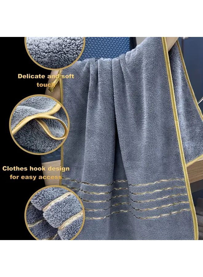 Mixed Color 3pc Ultra Soft Quick Dry Coral Towel Set Large Absorbent Bath Sheets - Image 5