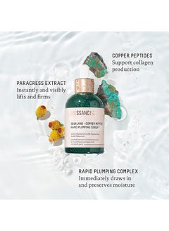 BIOSSANCE Squalane + Copper Peptide Rapid Plumping Serum-Powerfully Hydrating Face Serum that Instantly Plumps and Firms with Collagen Boosting Copper Peptides 50ML  - Image 2