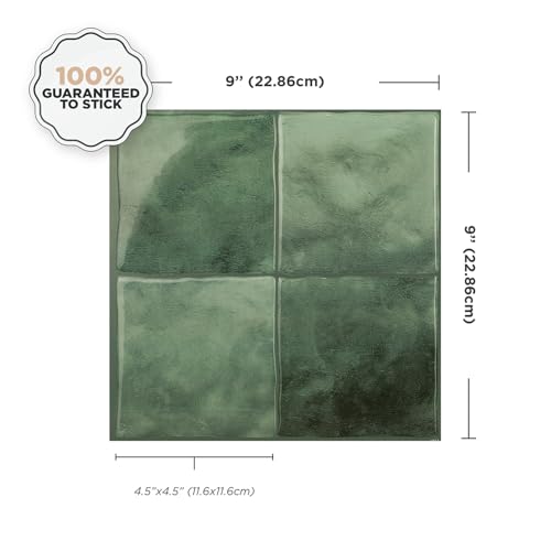 SMART TILES Peel and Stick Backsplash - 5 Sheets of 9" x 9" - 3D Adhesive Peel and Stick Tile Backsplash for Kitchen, Bathroom, Wall Tile, Taza - Image 4