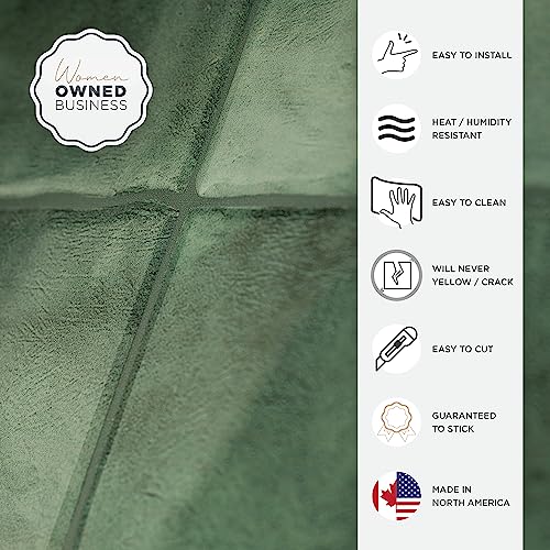 SMART TILES Peel and Stick Backsplash - 5 Sheets of 9" x 9" - 3D Adhesive Peel and Stick Tile Backsplash for Kitchen, Bathroom, Wall Tile, Taza - Image 5