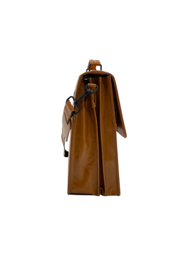 LAVERI LEATHER LAVERI Laptop Bag for Men - Leather Messenger Bag for Office - Fits up to 15 Inch Laptop - Shoulder Bag with Multiple Compartments - Executive Leather Bag for Work/Travel/Casual - 2307 - Image 4