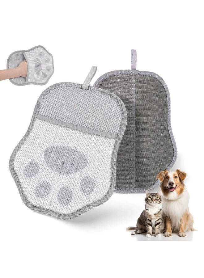 A.M Pet Hair Remover, 2Pcs Electrostatic Pet Hair Removal Gloves, Reusable Cat & Dog Hair Remover for Couch, Furniture, Carpet, Car Seat, Upgraded Animal Fur Removal Tool, Cat Grooming Gloves - Image 1