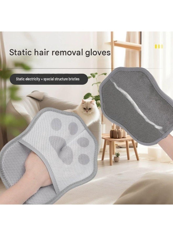 A.M Pet Hair Remover, 2Pcs Electrostatic Pet Hair Removal Gloves, Reusable Cat & Dog Hair Remover for Couch, Furniture, Carpet, Car Seat, Upgraded Animal Fur Removal Tool, Cat Grooming Gloves - Image 2