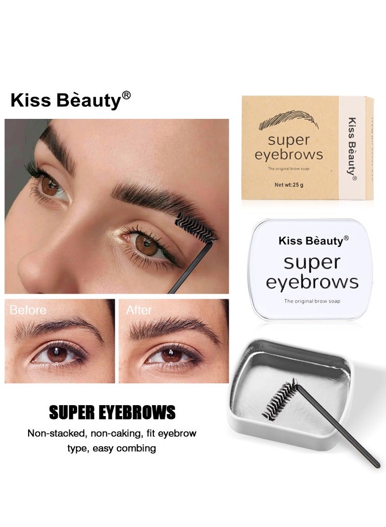Kiss Beauty صابون الحواجب جل الحواجب مكياج صابون تصفيف الحواجب رفع مقاوم للماء عديم اللون وشفاف صابون النمط - Image 1
