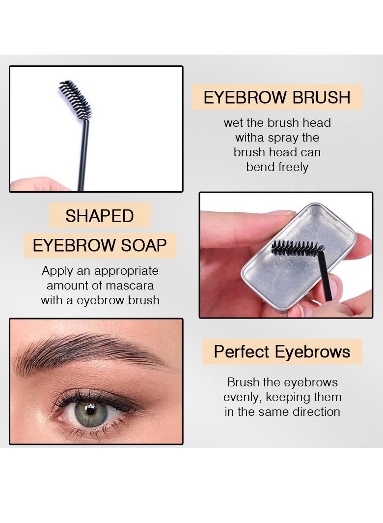 Kiss Beauty صابون الحواجب جل الحواجب مكياج صابون تصفيف الحواجب رفع مقاوم للماء عديم اللون وشفاف صابون النمط - Image 2