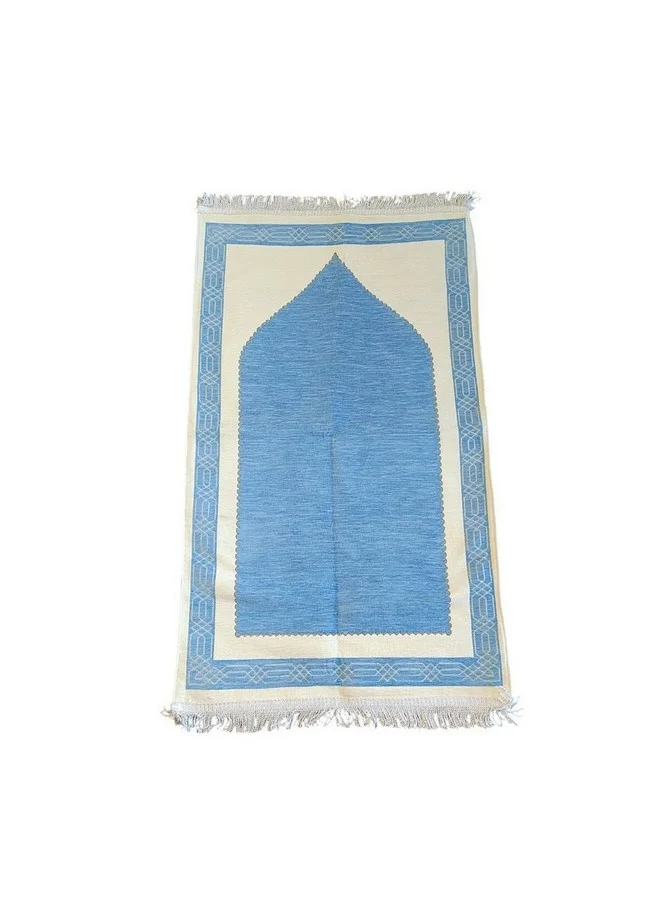 سليكو سجادة صلاة بنمط أنيق وجودة عالية من مموري فوم تركوازي وأبيض 2.5 × 70 × 110 سم 800100124