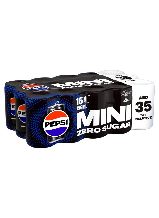 Black Carbonated Soft Drink No Sugar 155ml Pack of 15