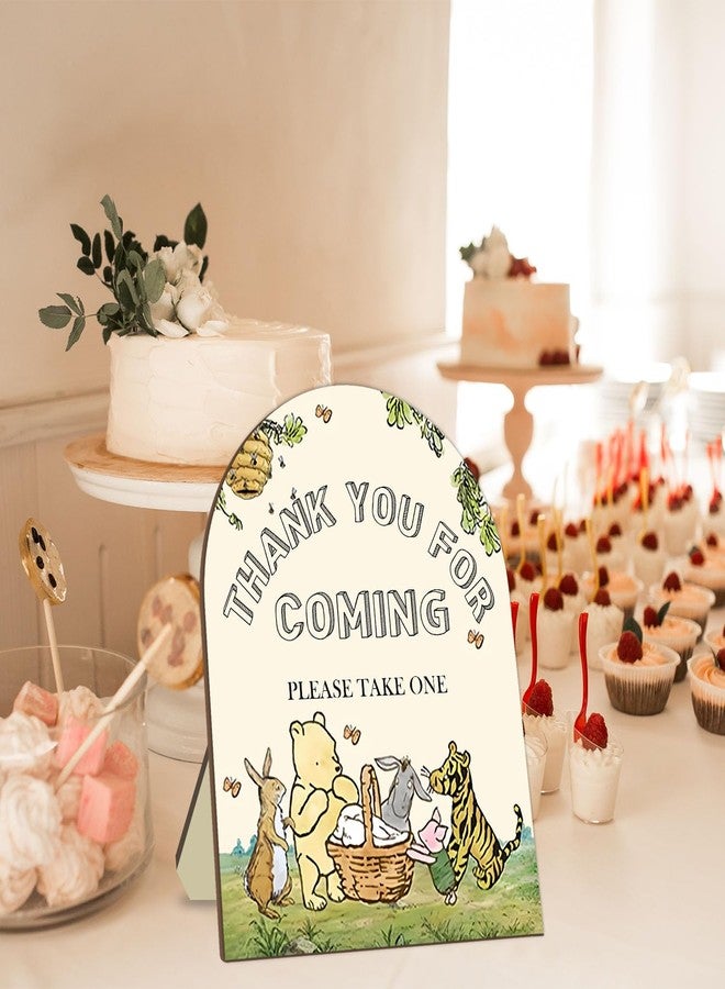 Hatzelou Winnie Thank You Sign for Women Men, Wedding Shower Bridal Shower Favors Sign, Winnie Decor Bridal Shower Gifts for Guests, Thank You for Coming Please Take One Sign 9 * 11IN - Image 3