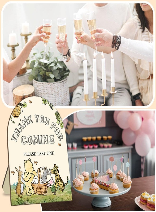 Hatzelou Winnie Thank You Sign for Women Men, Wedding Shower Bridal Shower Favors Sign, Winnie Decor Bridal Shower Gifts for Guests, Thank You for Coming Please Take One Sign 9 * 11IN - Image 5