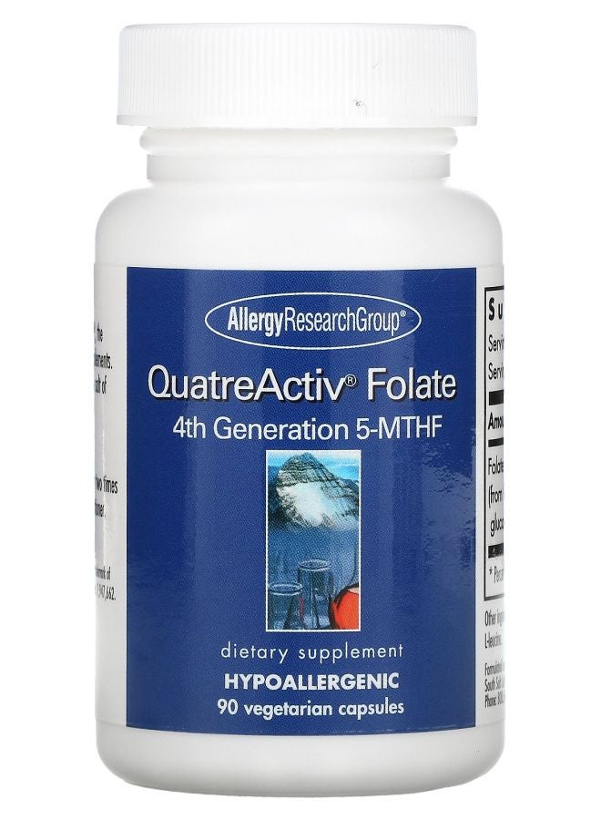 Allergy Research Group كواتراكتيف فولات الجيل الرابع 5MTHF 90 كبسولة نباتية