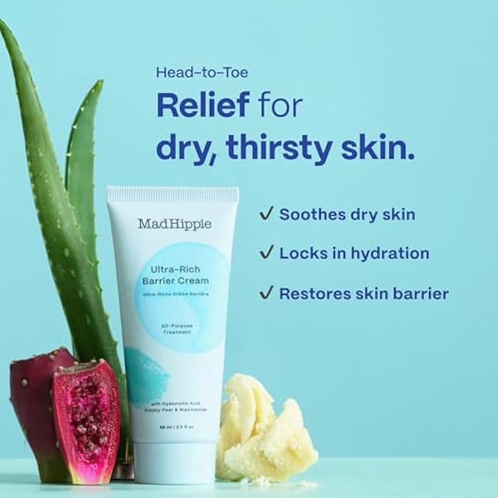Mad Hippie Ultra-Rich Barrier Cream, Travel-Friendly – Multi-Purpose Moisturizer with Hyaluronic Acid, Niacinamide & Vitamin C, Lotion for Extremely Dry Skin, Vegan & Cruelty-Free, 2 Oz - Image 4