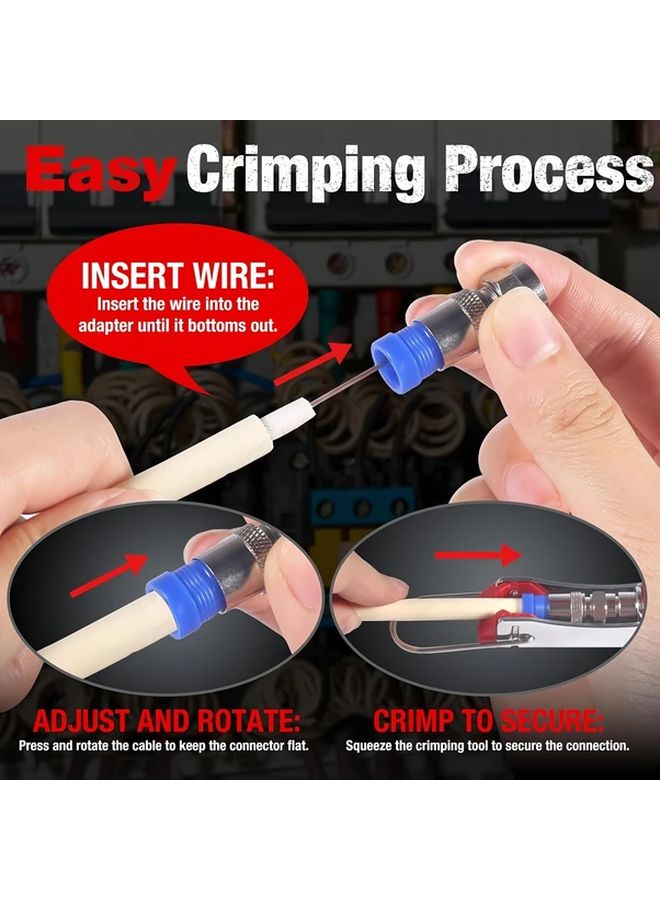 Coax Cable Crimper Pliers Set For RG6 RG59 RG11 Connectors Satellite TV Network - Image 5