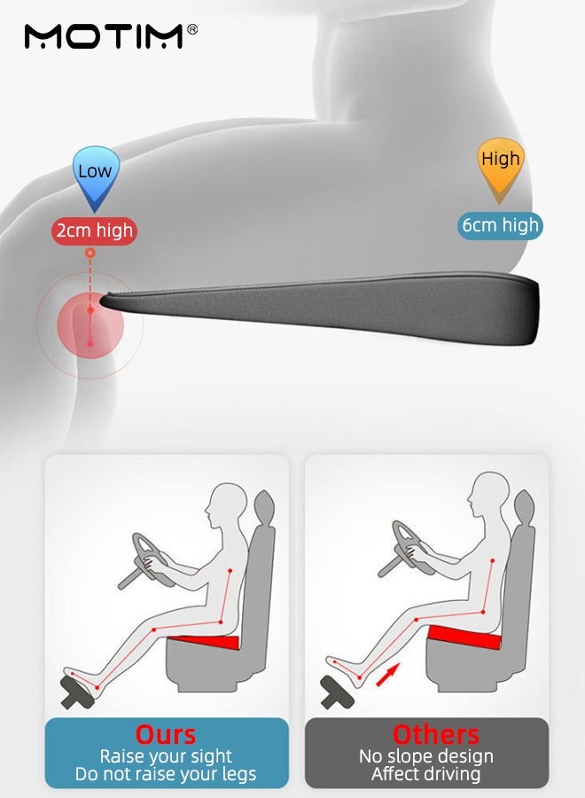 Motim Car Booster Seat Cushion Pad, Ergonomically Enhanced Seat Memory Foam Seat Cushion, Mesh Covered Breathable, Driving Car Seat Cushion, Improves Vision Posture  - Image 2