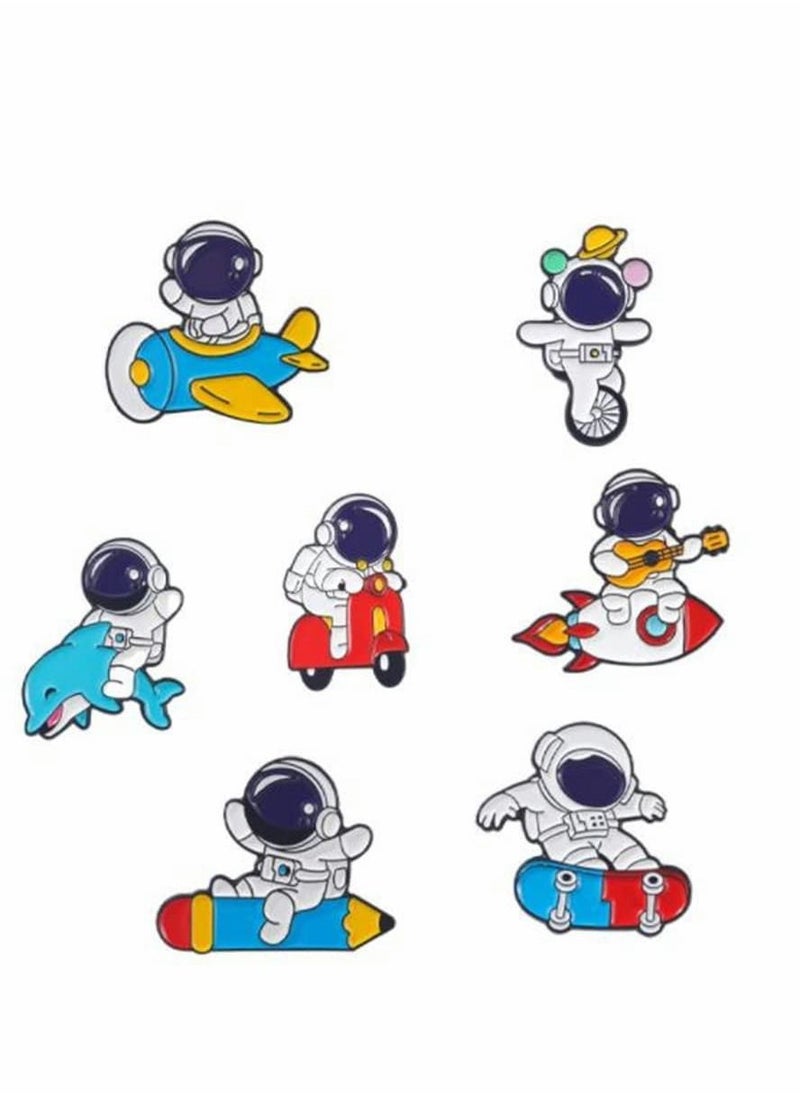 Metal Astronaut Enamel Pins Set, for Jackets Backpack Shirt Lapel Badges Pins Aesthetic Brooch, 7 Packs - pzsku/Z49E37A04104634F64368Z/45/_/1662999382/39c59d2e-d7b3-4a21-9b09-076aec71cc55