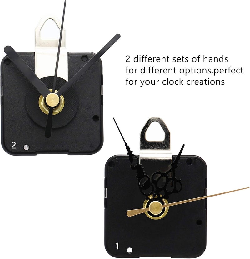 TIKROUND 12888 Sweep Silent Clock Movement Mechanism with 2 Sets Small Hands 13.5mm (17/32 inch) Shaft Length 5.5mm (7/32 inch) Thread Length. - Image 4