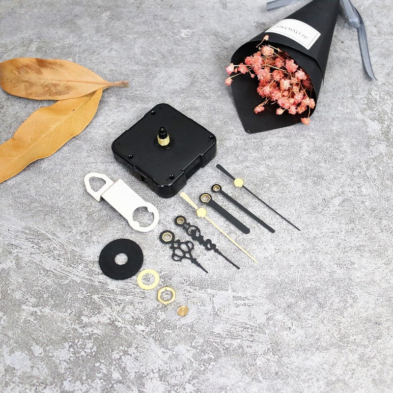 TIKROUND 12888 Sweep Silent Clock Movement Mechanism with 2 Sets Small Hands 13.5mm (17/32 inch) Shaft Length 5.5mm (7/32 inch) Thread Length. - Image 5