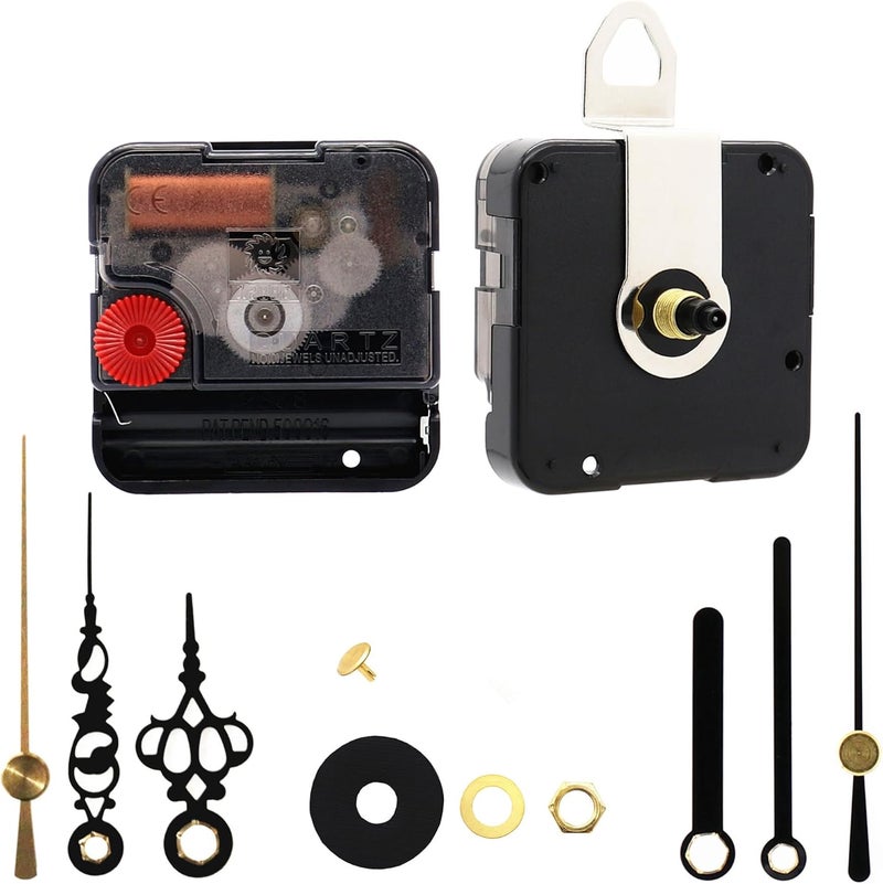 TIKROUND 12888 Sweep Silent Clock Movement Mechanism with 2 Sets Small Hands 13.5mm (17/32 inch) Shaft Length 5.5mm (7/32 inch) Thread Length. - Image 1