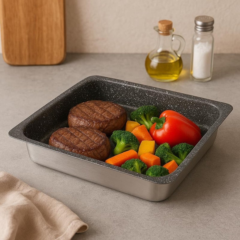 BS B&S Baking Pans "GASTRONORM" 1/2 Size – Durable Stainless Steel Trays - Image 4