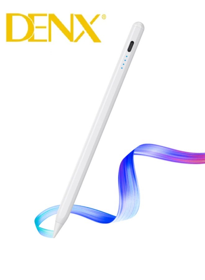Denx Universal Stylus Pen for Tablets and Smartphones, Supports Windows, iPhone and Android, White  - Image 1