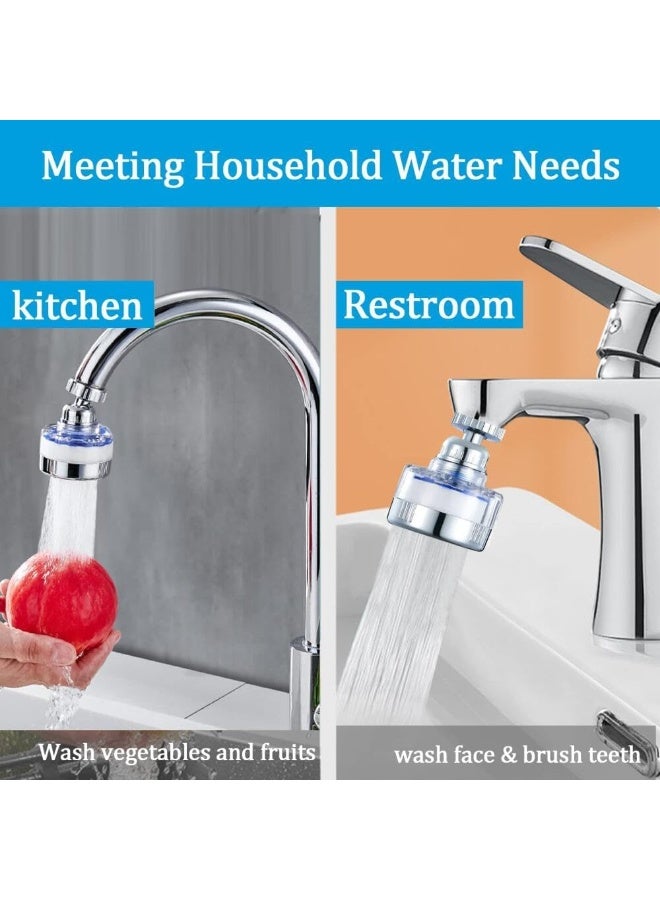VIUAUAX Faucet Water Filter Set,360° Rotating Sink Water Filter Faucet Bathroom Sink Filter with Filter Elements,Household Faucet Filter Tap Splash-Proof Faucet Tap for Home Kitchen Bathroom - Image 3