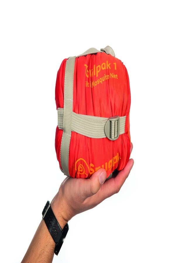 Snugpak Travelpak 1 Sleeping Bag with Mosquito Net, 45 Degree, Left Hand Zip, Flame Red - Image 5